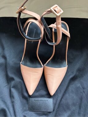 Alexander Wang Lucie Pump model Nude-Tan Pointed Toe Ankle Strap Heels